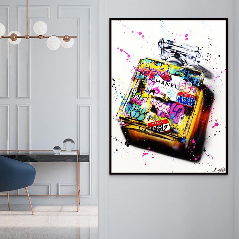 Tableau Fashion Chanel Graffiti - Montableaudeco