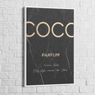 Tableau Fashion Coco Noir et Or 3 Pièces - Montableaudeco