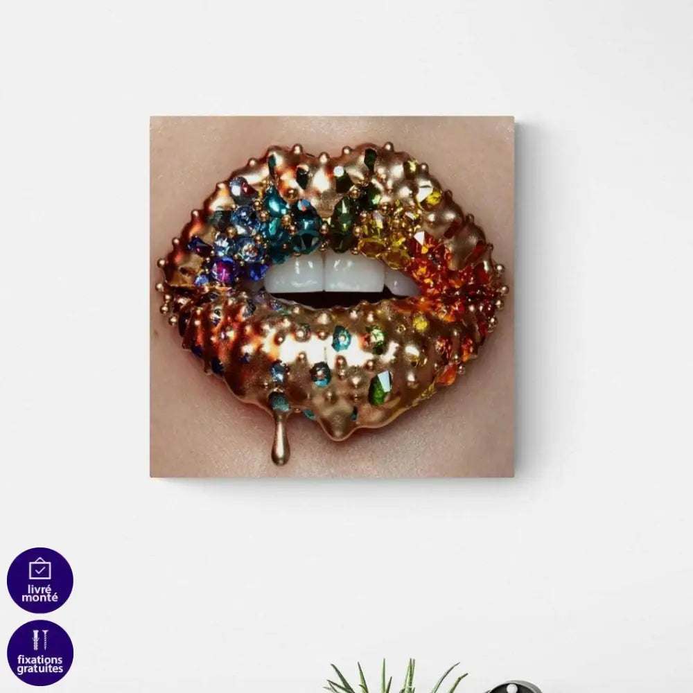 Tableau Fashion Les Lèvres Pop 6 Pièces - Montableaudeco