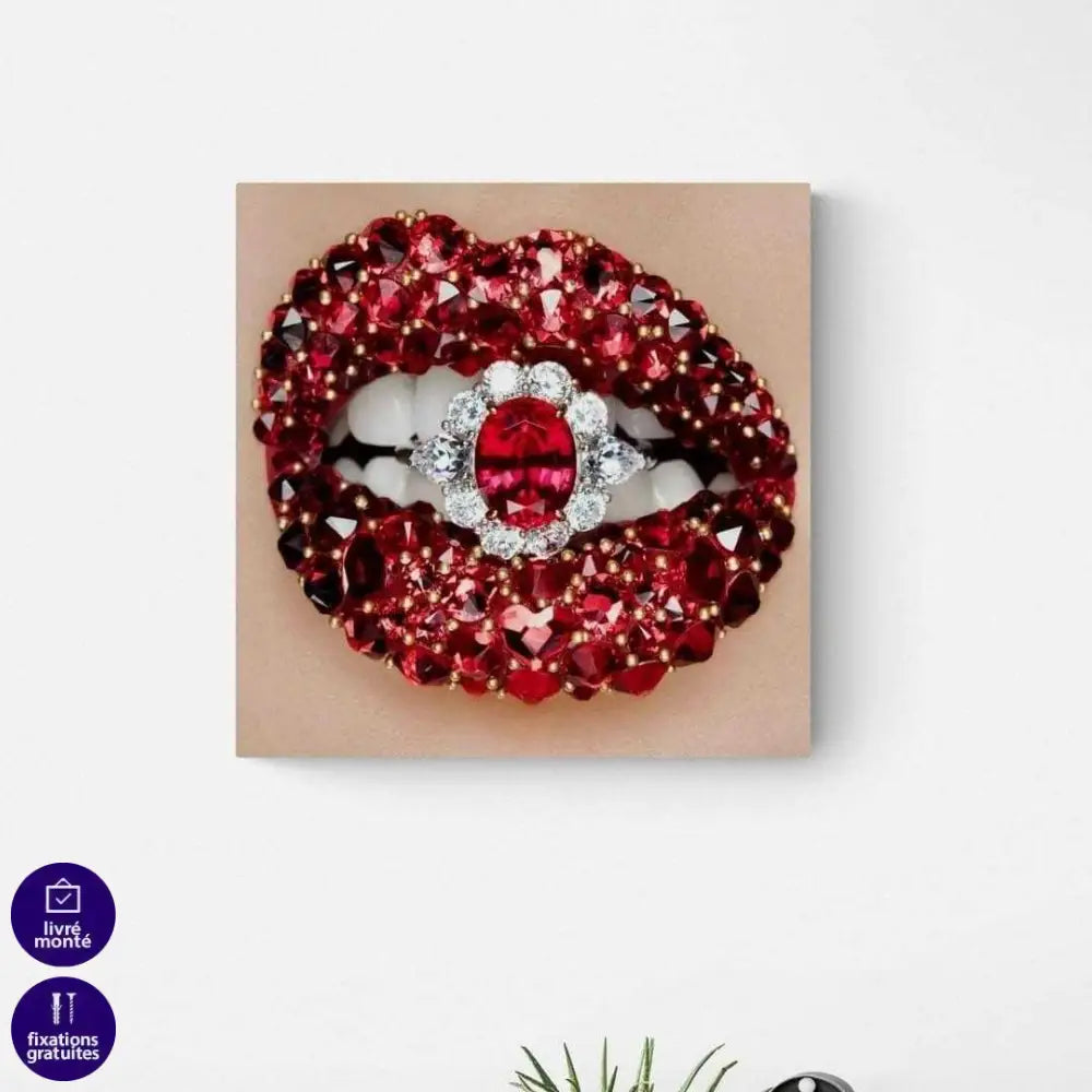 Tableau Fashion Les Lèvres Pop 6 Pièces - Montableaudeco