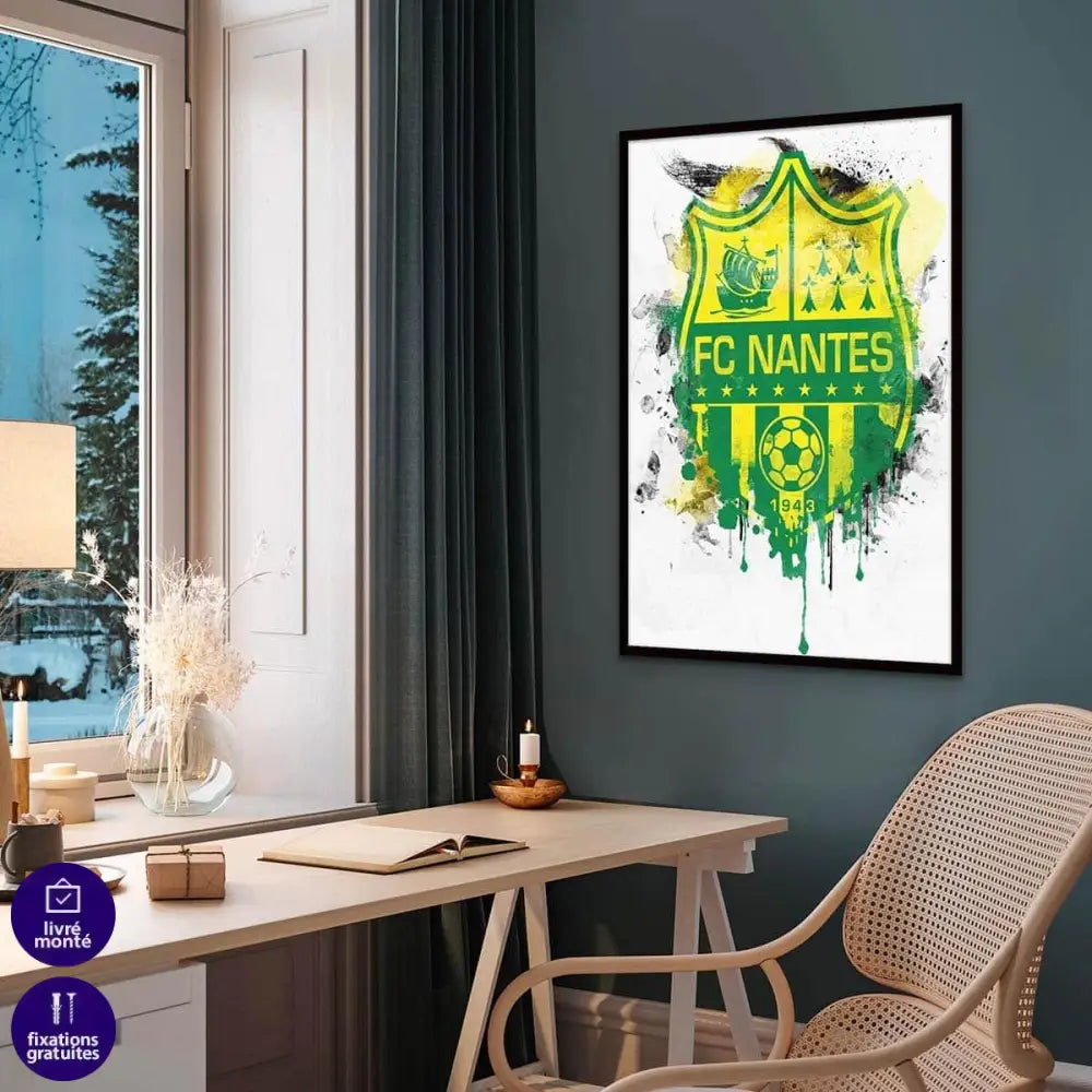 Tableau FC Nantes Graffiti - Montableaudeco