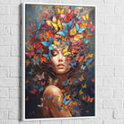 Tableau Femme Beauté Surréaliste 40x60cm / Cadre Blanc Tableau Femme