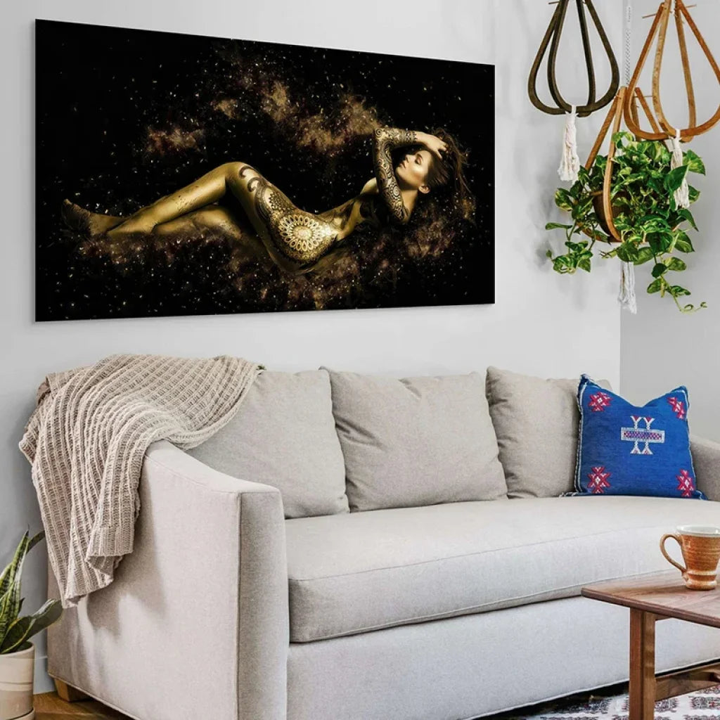 Tableau Femme en or tatoo Tableau Sexy