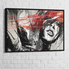 Tableau Femme Le Rouge sur le Noir - Montableaudeco