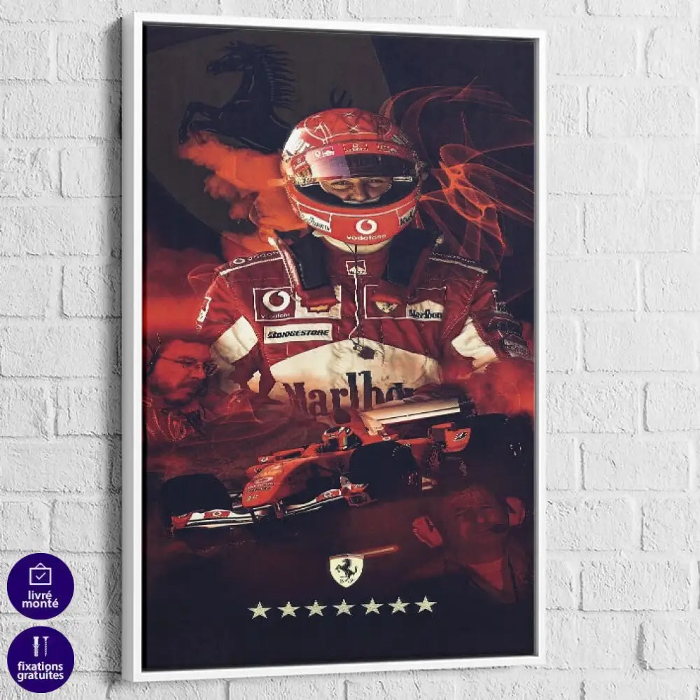 Tableau Ferrari et Schumacher  Symbiose de Vitesse 5