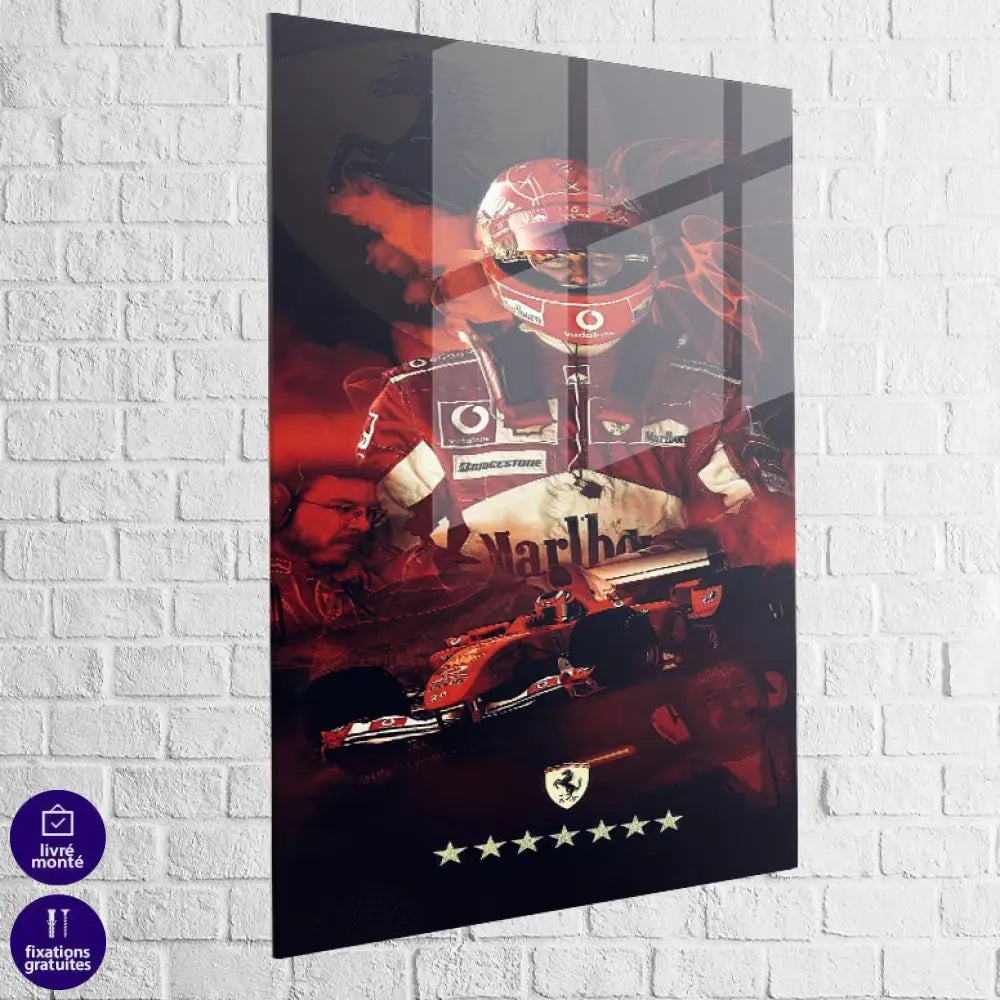 Tableau Ferrari et Schumacher  Symbiose de Vitesse