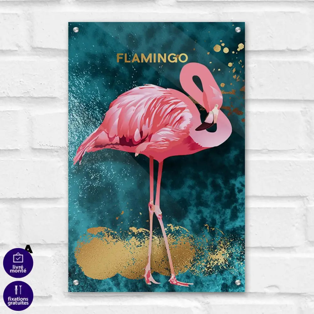 Tableau Flamant Rose Ensemble 3 Pièces - Montableaudeco