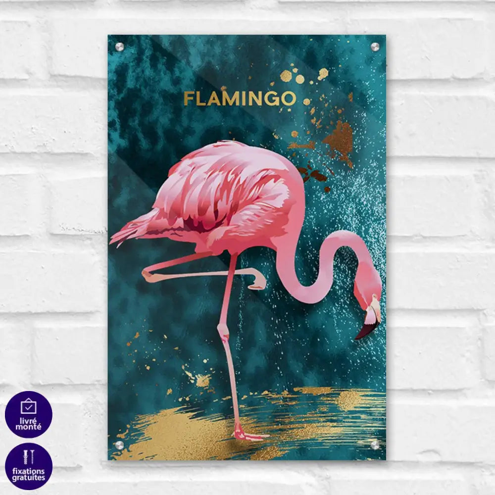 Tableau Flamant Rose Ensemble 3 Pièces - Montableaudeco