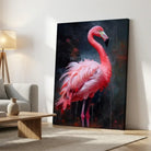 tableau flamant rose design moderne intérieur tendance