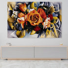 Tableau Fleur Carnaval de Roses 40x60cm / Toile tendue sur châssis Tableau Fleur