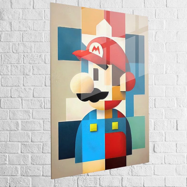 Tableau Gaming Mario Mondrian Style 6