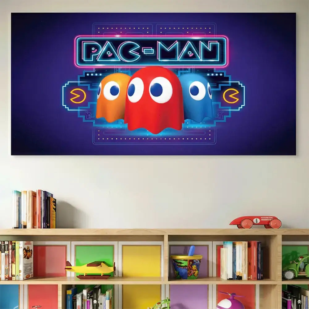Décoration murale Pac-Man pour fans de jeux vidéo vintage