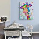 Tableau Girafe Colorée - Montableaudeco