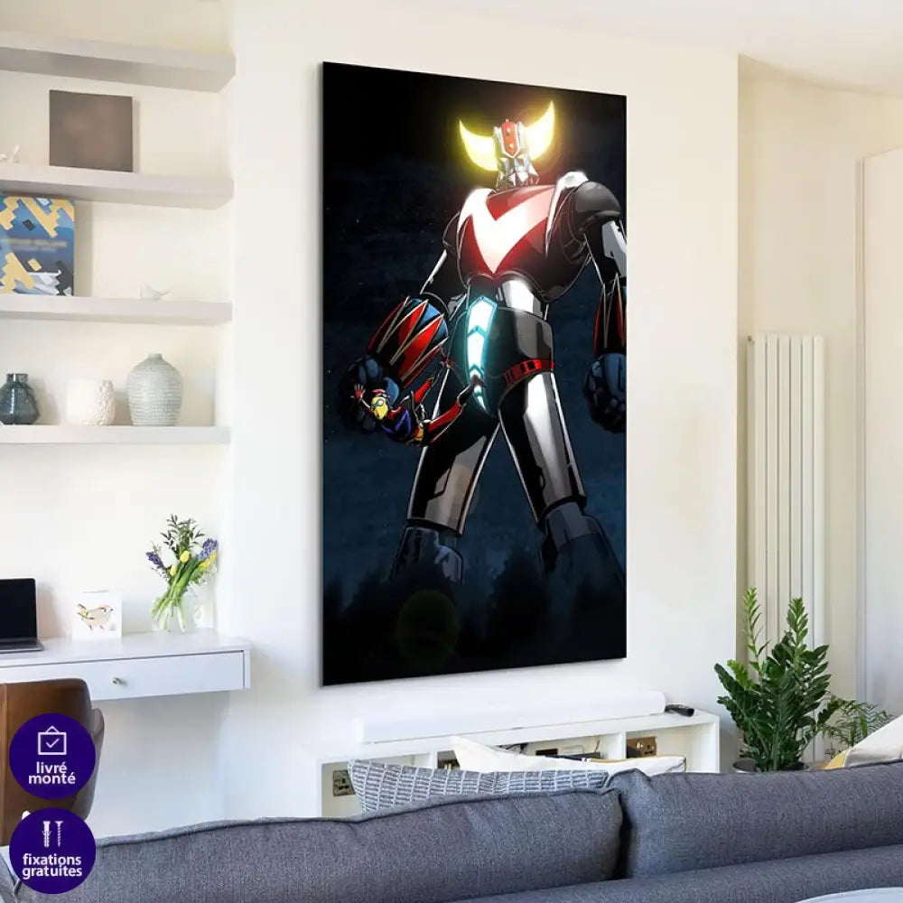 Tableau Goldorak Actarus 180x100cm / Toile tendue sur châssis Toile Imprimée