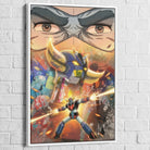 Goldorak Actarus painting, 1980s spirit, collector's wall art