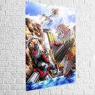 Tableau Goldorak vs Monstronef 40x60cm / Plexiglas Tableau animation