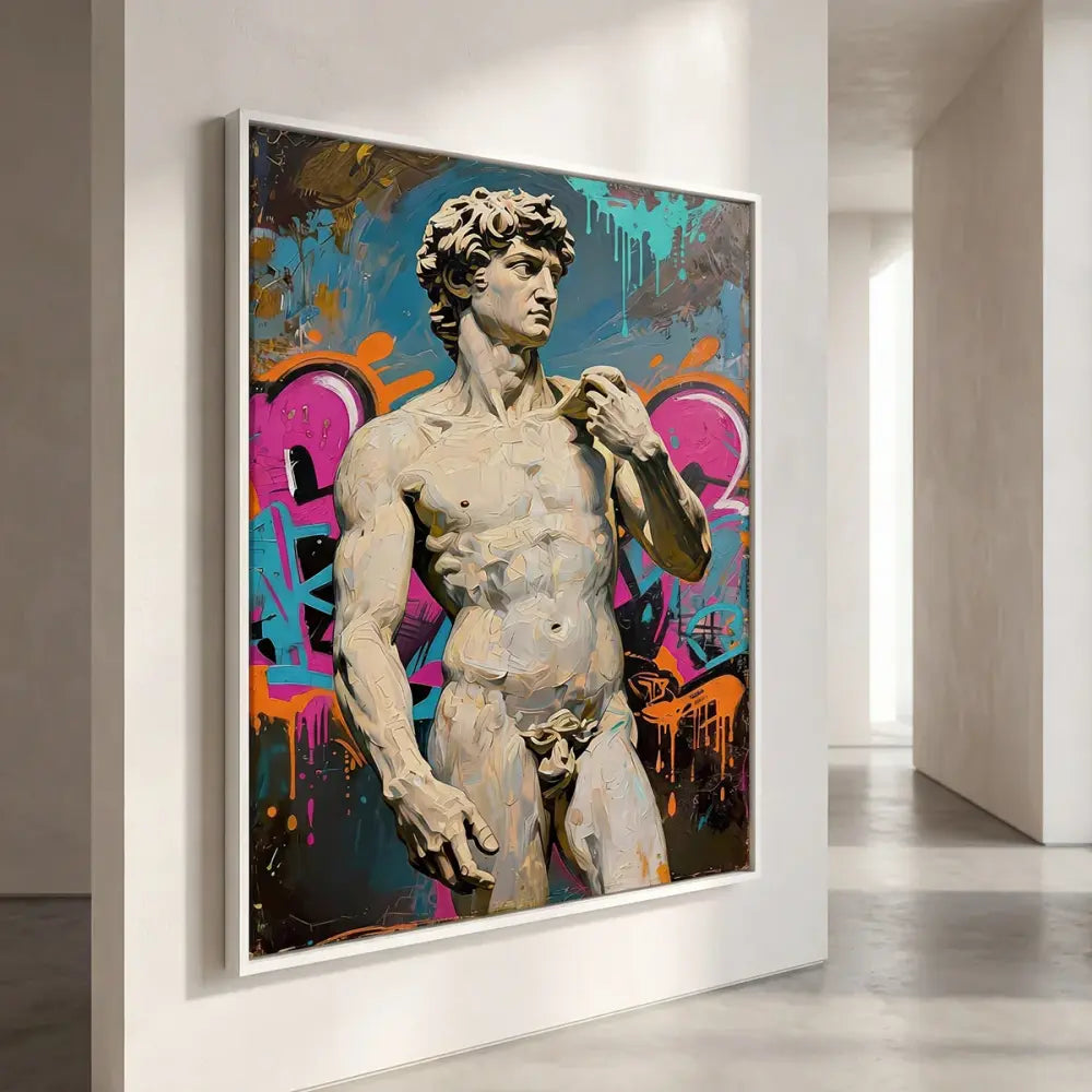 Tableau David pop art graffiti décoration murale contemporaine
