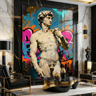Décoration murale David street art moderne pop art coloré