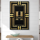 Tableau Hermès Rouge et Or 40x60cm / Affiche sans cadre / Hermès Or Tableau Luxe