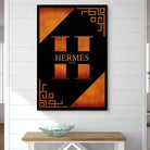 Tableau Hermès Rouge et Or 40x60cm / Affiche sans cadre / Hermès Rouge Tableau Luxe