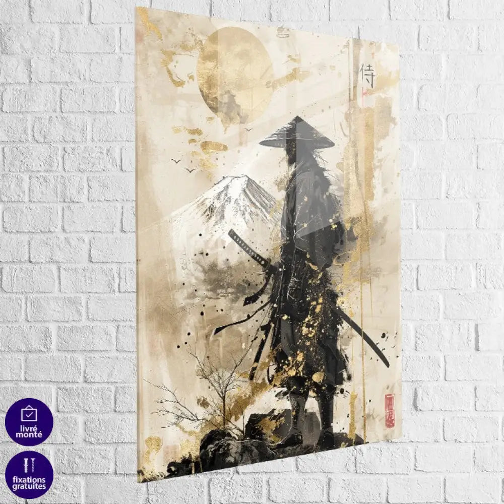 Tableau Le Dernier Samouraï en finition plexiglas – art mural japonais contemporain