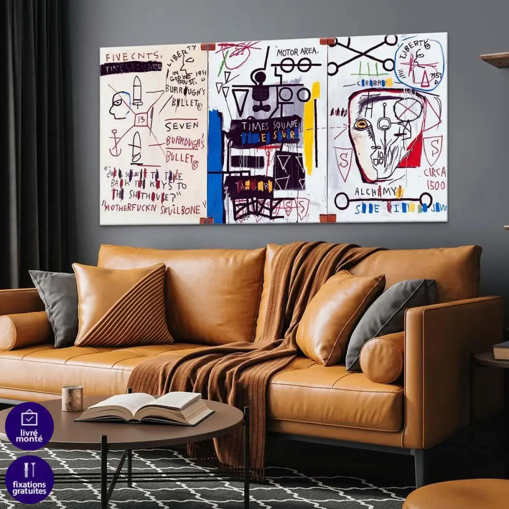 Tableau Jean-Michel Basquiat Burroughs - Montableaudeco