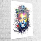 Tableau Johnny Hallyday aquarelle en plexiglas, brillance contemporaine