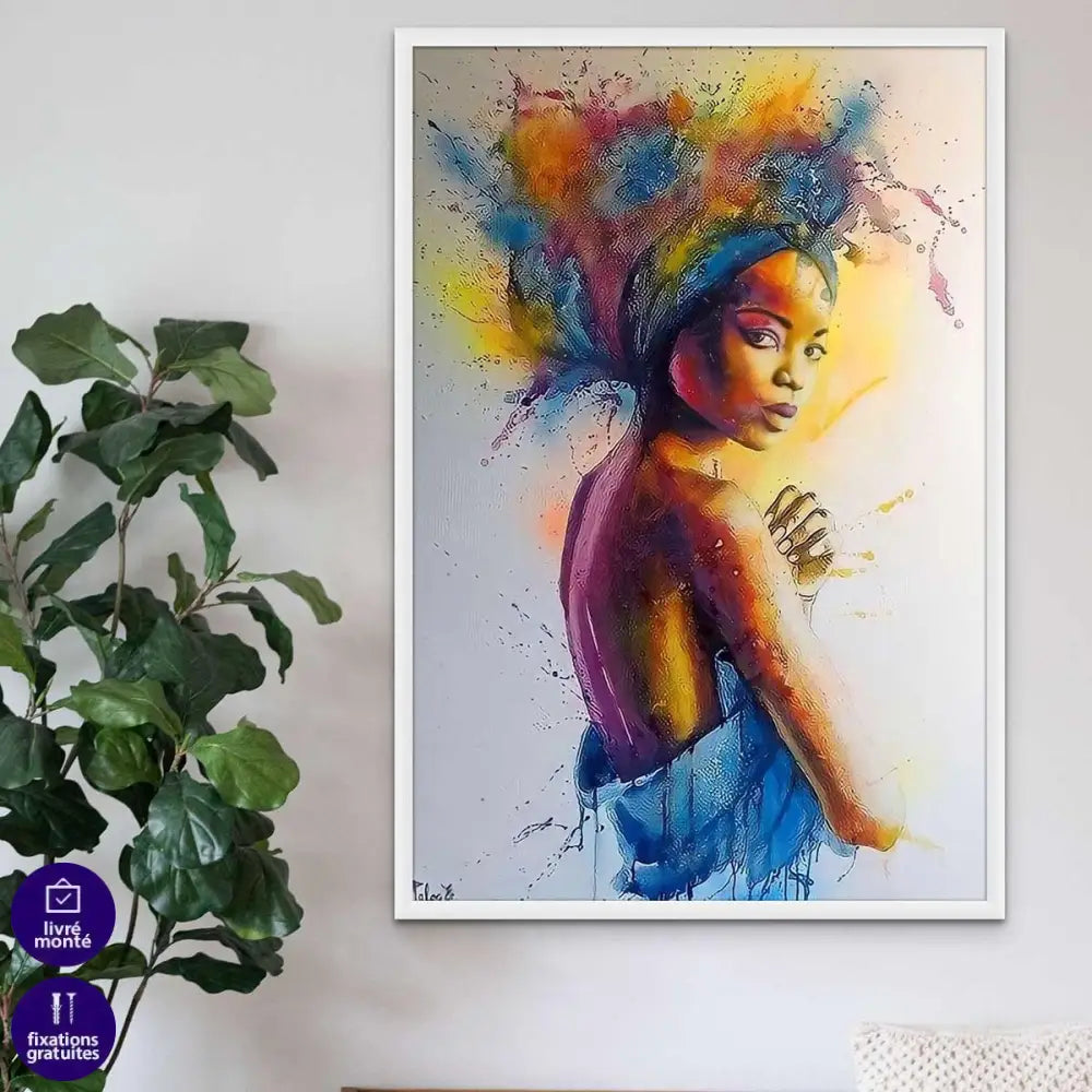 Tableau Jolie Femme Africaine - Montableaudeco
