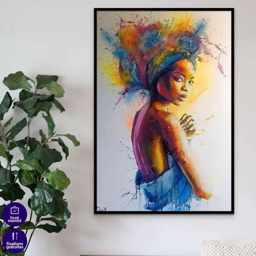 Tableau Jolie Femme Africaine - Montableaudeco