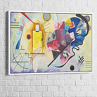 Version cadre flottant blanc mettant en valeur la géométrie de Kandinsky