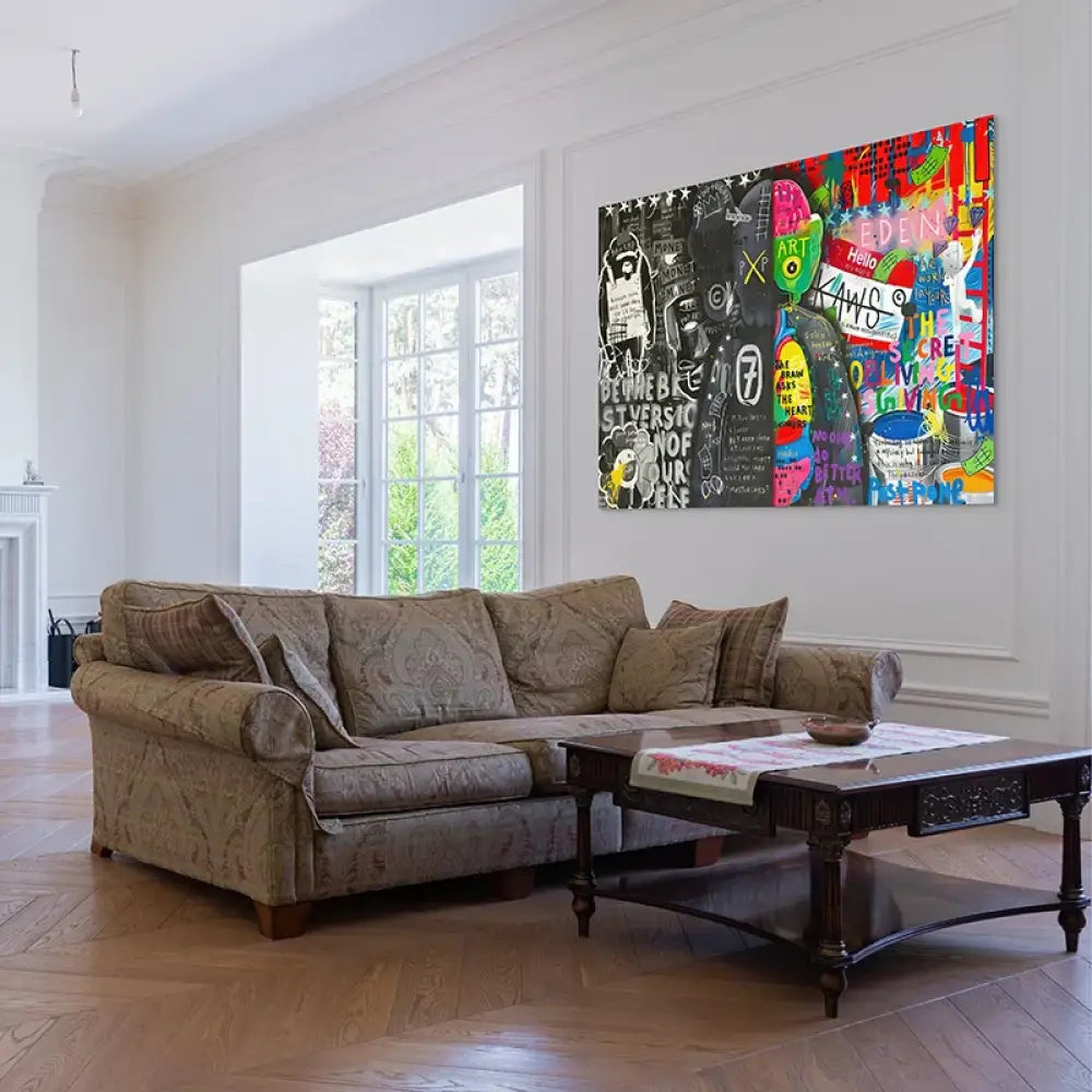 poster kaws graffiti notes messages graphiques style moderne