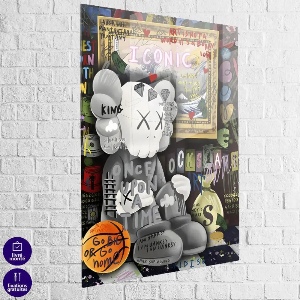 Tableau Kaws – Iconic Graffiti en plexiglas, brillance moderne et profondeur