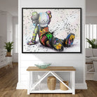 tableau kaws rebel pop avec cadre noir 
