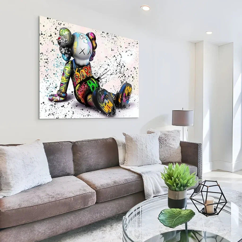 personnage assis style street art énergie urbaine