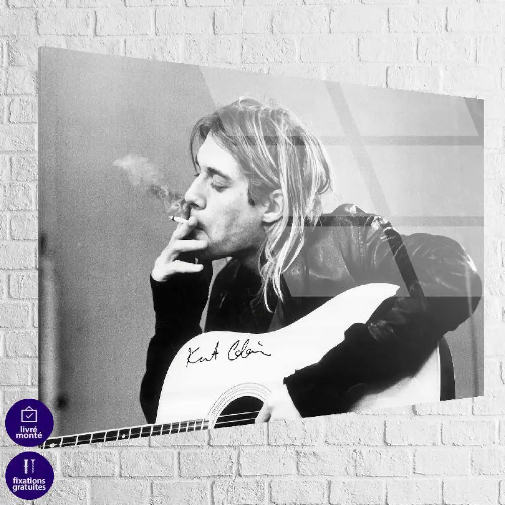 Tableau Kurt Cobain 40x60cm / Plexiglas Tableau Abstrait