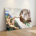 Acrylic Glass Print Painting Acrylic Glass Print Creation of Adam glossy effect and depth with no visible mounting