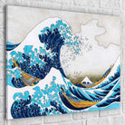 décoration murale ukiyo e hokusai vague bleue