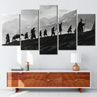 déco murale fantasy lotr communauté 5 panneaux impression hd