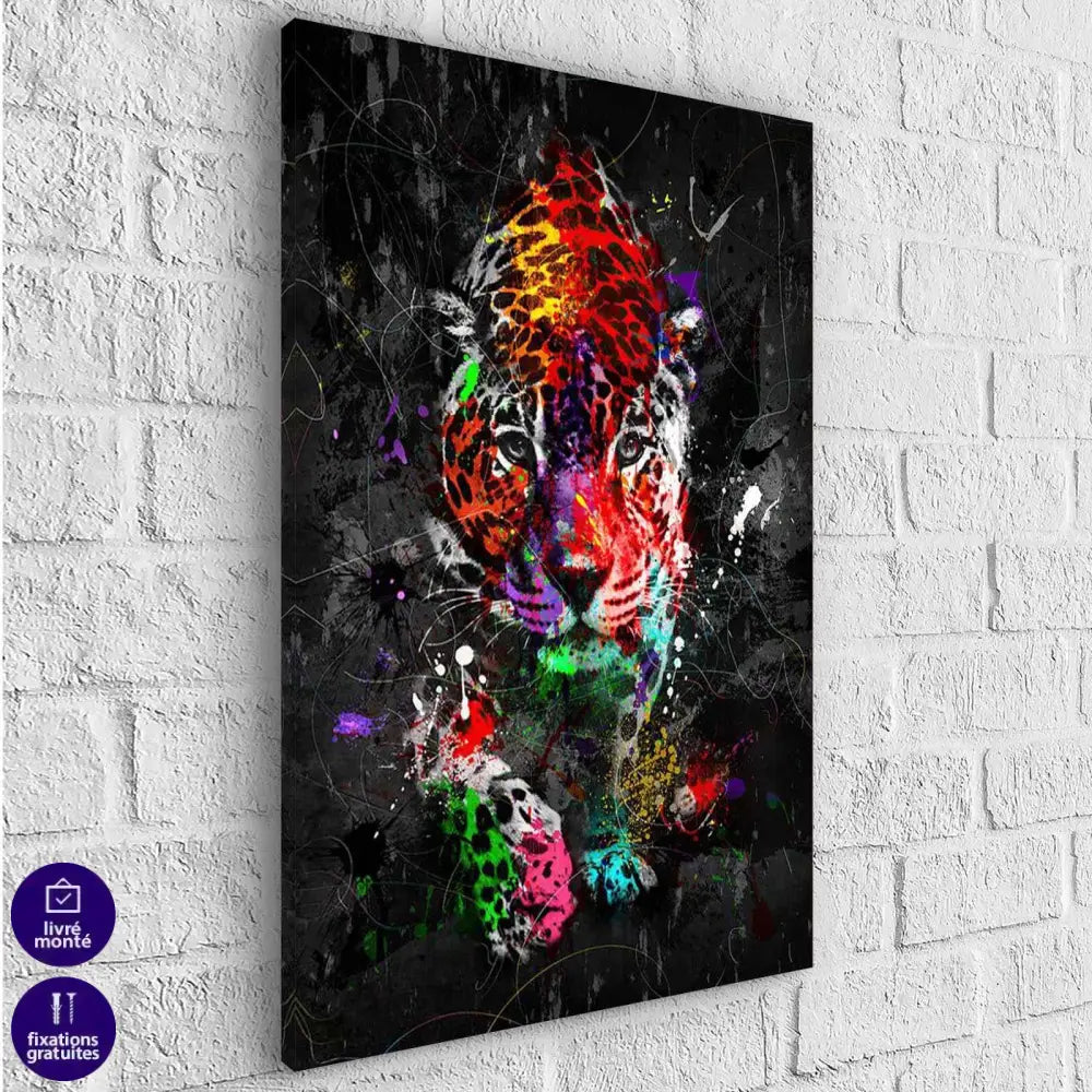 Tableau Léopard Graffiti - Montableaudeco