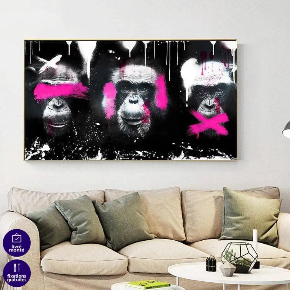 Tableau Les 3 Singes - Montableaudeco