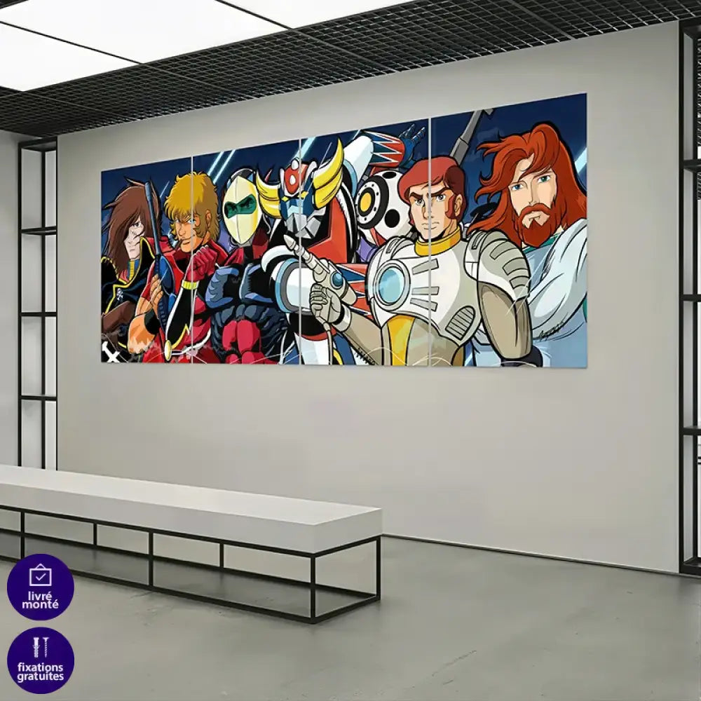 Affiche murale Goldorak, Cobra et autres héros animés

