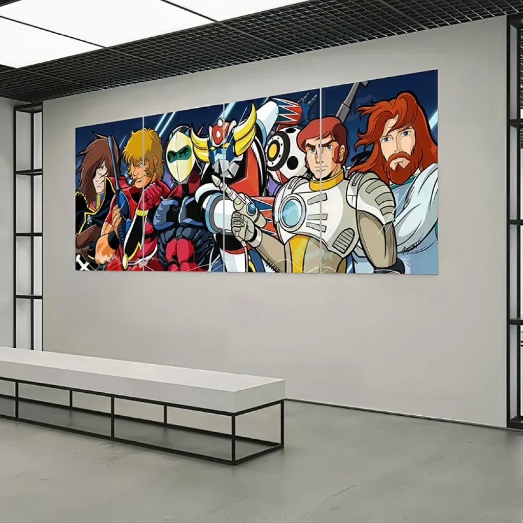 Goldorak, Cobra, and other animated heroes wall poster

