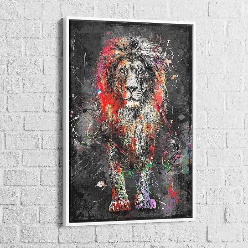 Tableau Lion Coloré Grafitti - Montableaudeco