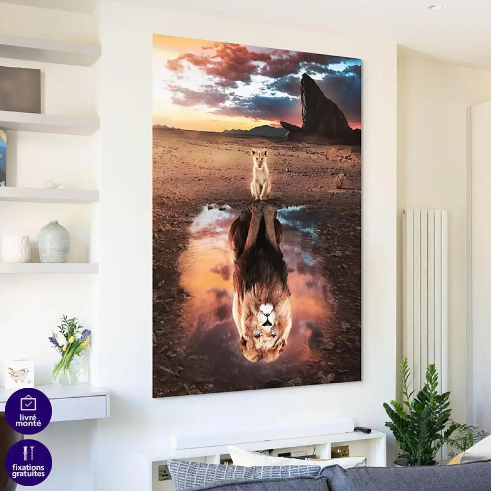 Tableau Lion Rêve de Grandeur c
