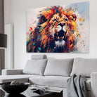 Tableau Lion Rugir - Montableaudeco