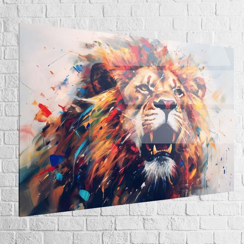 Tableau Lion Rugir - Montableaudeco