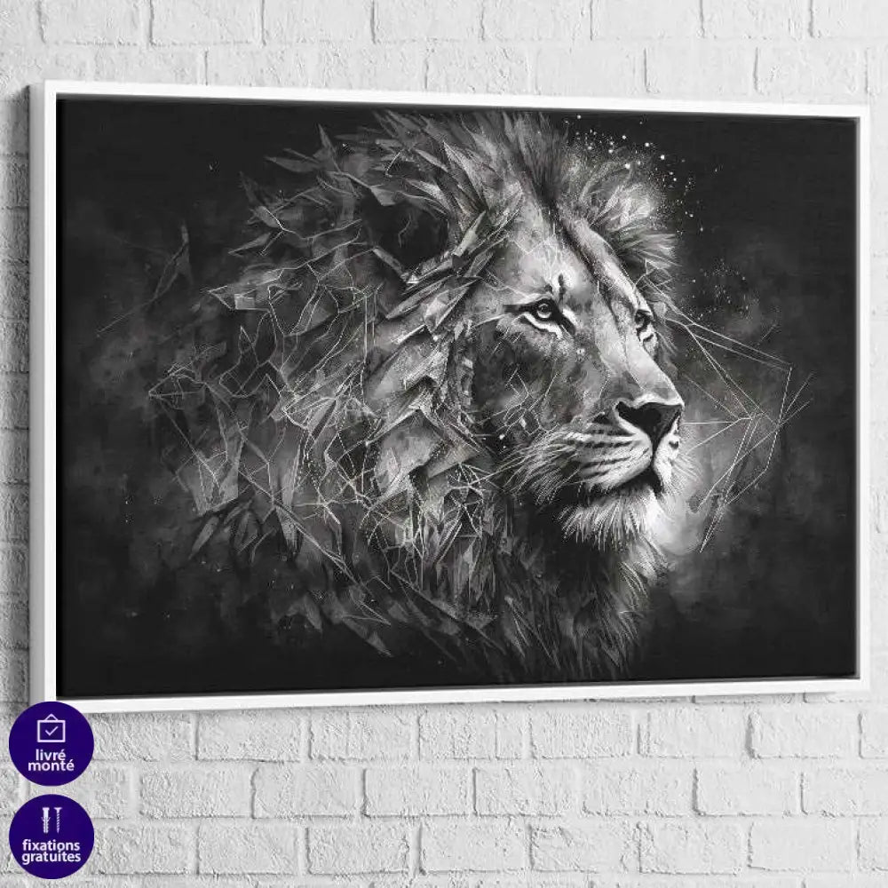 Tableau Lion | Silhouette Royale | Profitez des Promos -20% e
