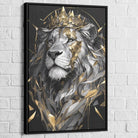 Tableau Lion Suprême 40x60cm / Cadre Noir Tableau lion