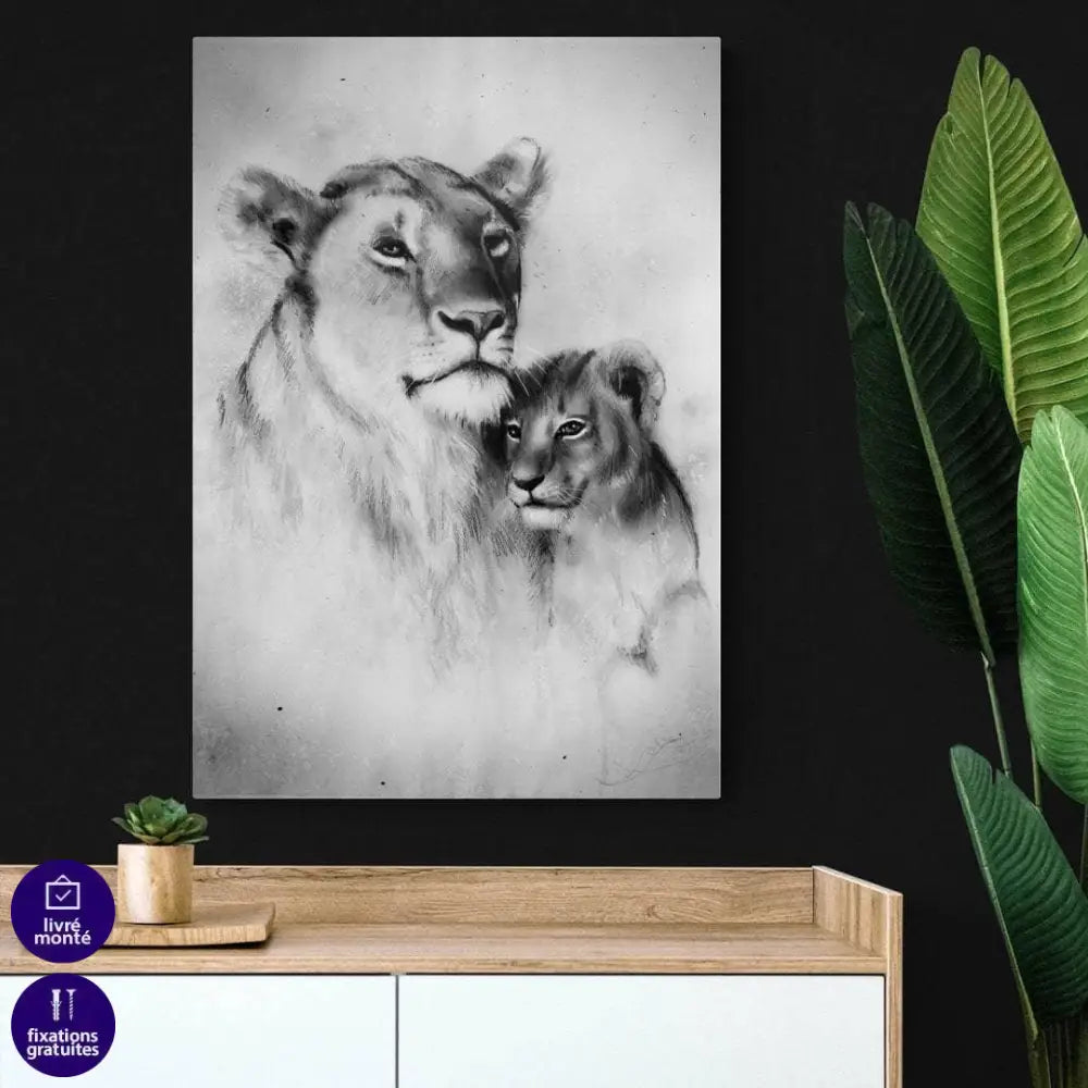 Tableau Lionne et son fils - Montableaudeco