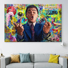 Tableau Loup de Wall Street 40x60cm / Affiche sans cadre Tableau Street Art